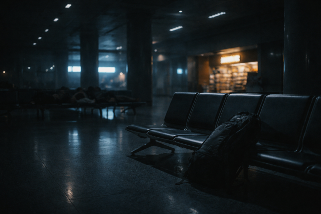 深夜の成田空港